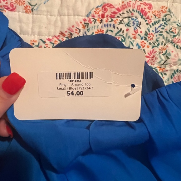 Royal Blue One Shoulder Do + Be Top | Size Small Royal Blue Top - Picture 7 of 9